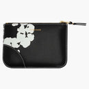 Denim Tears X Comme of the Garcon Cotton Wreat Zip Pouch (4.13 x 5.71 in) Black