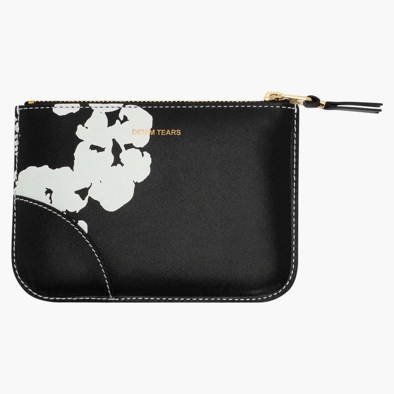 Džínovina slzy x Comme of Garcon Cotton Wreat Zip Pouch (4,13 x 5,71 in) černá