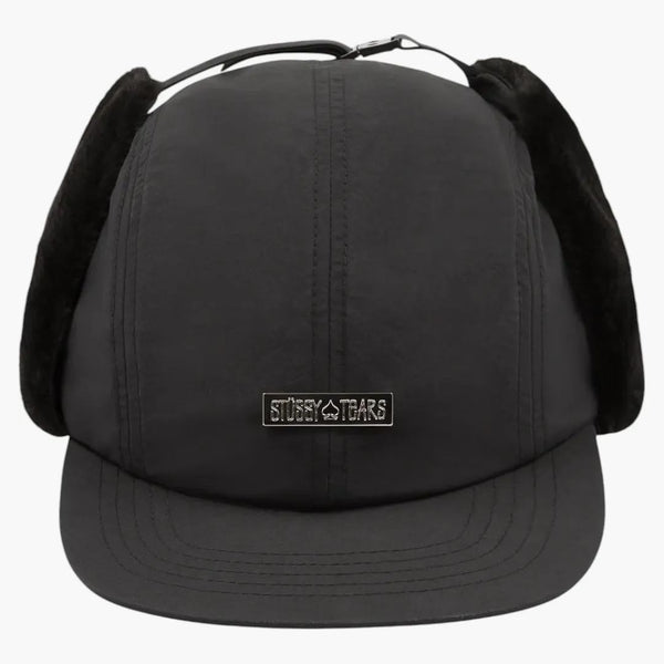 Denim tårar x stussy elmer öronflapp mössa svart