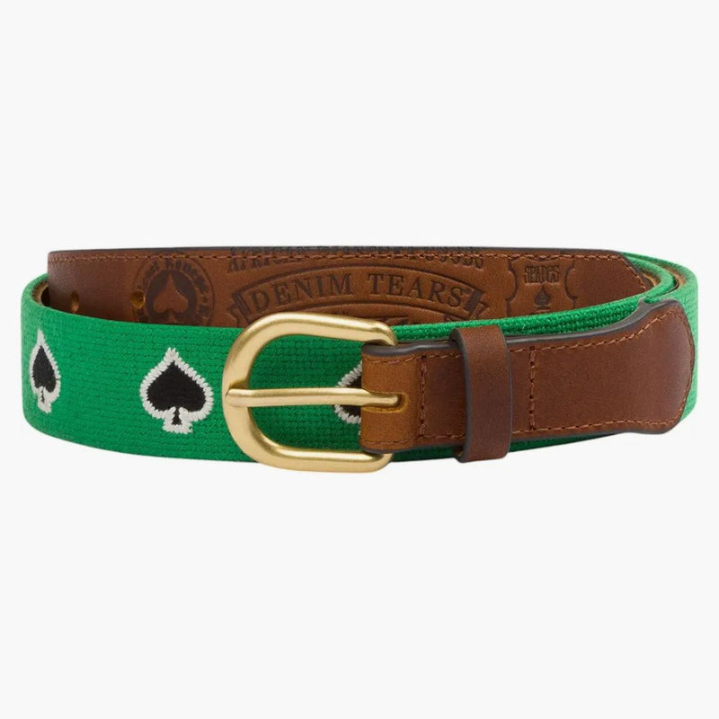 Džínovina slzy x stopssspade jehelpoint Belt Green/Brown