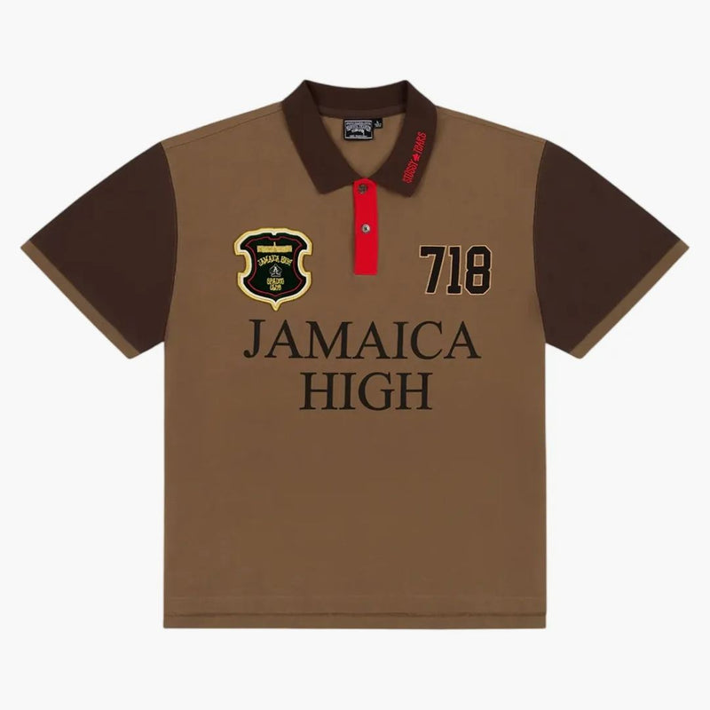 Džínoviny slzy x stopssy Spades Team Polo Brown