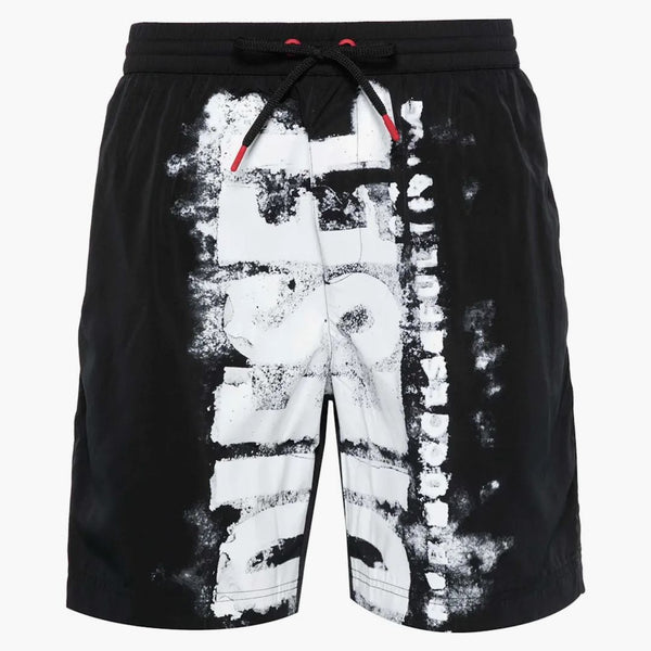 Diesel BMBX-POWEL-47.5 Szorty z logo plamistym czarnym