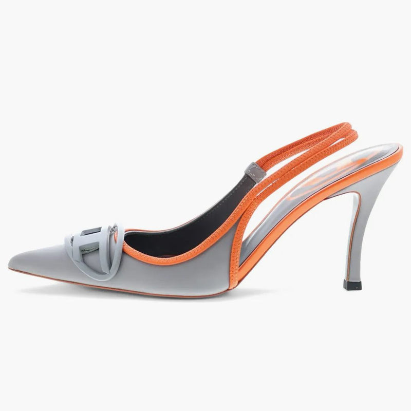 Diesel D-venus Slingback Heels Gray Orange (women's)