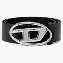 Cinturón de hebilla de cuero D diesel negro