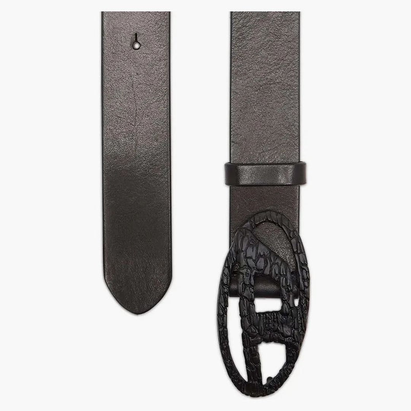 Diesel Oval D-logotyp B-1DR Belt svart