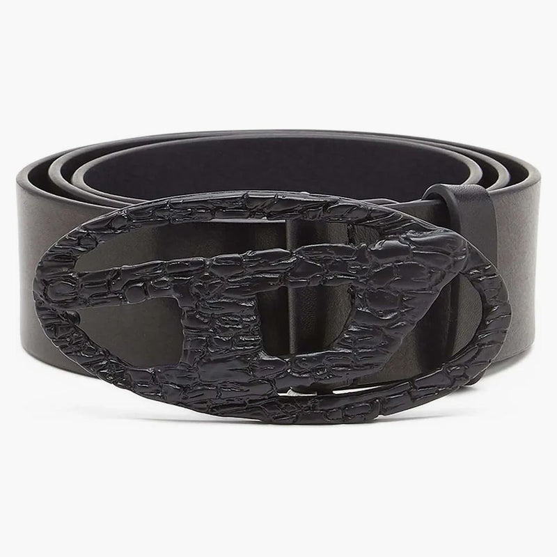 Diesel Oval D-logotyp B-1DR Belt svart