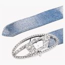 Diesel Oval D Logo B-1DR Strass Belt Electric/Blue