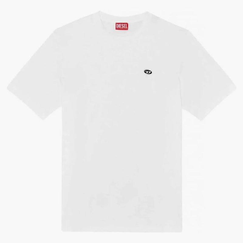 Diesel oval d patch t-shirt vit