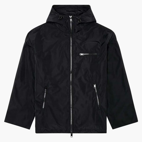 Giacca in nylon W-Henness diesel con logo ovale con tubatura nero