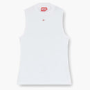 Diesel (W) T-MOKKY-SL-Microdive Mock Neck Ribbed tank Top White