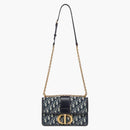 Dior 30 MontAigne Chain Bag Dior Oblique Jacquard Blue