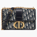 Dior 30 MontAigne Chain Bag Dior Oblique Jacquard Blue