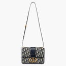 Dior 30 MontAigne Shoulder Bag Dior Oblique Jacquard Blue
