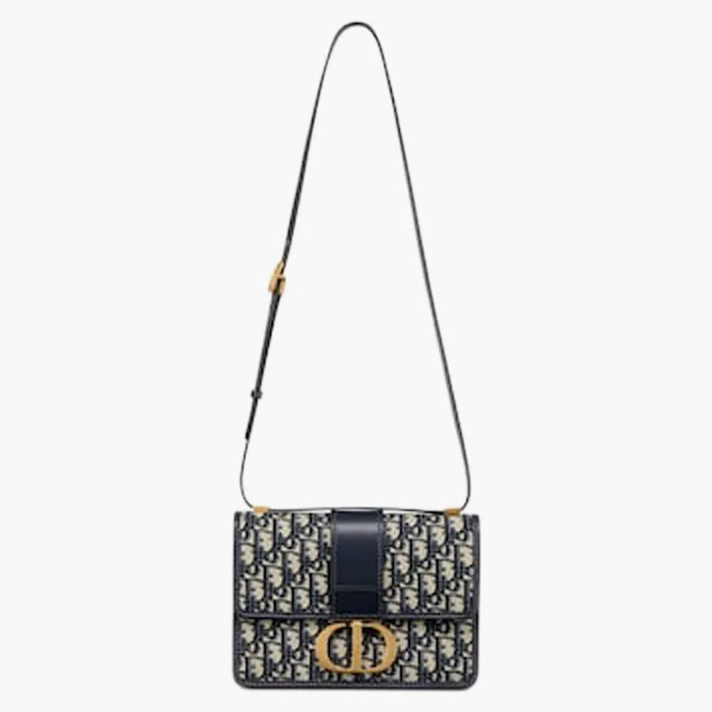 Dior 30 Montaigne Spall Bag Dior Oblique Jacquard Blue