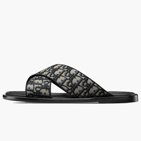 Dior Alias Sandals Blue Oblique