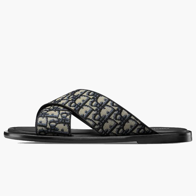 Dior Alias Sandals Blue Oblique
