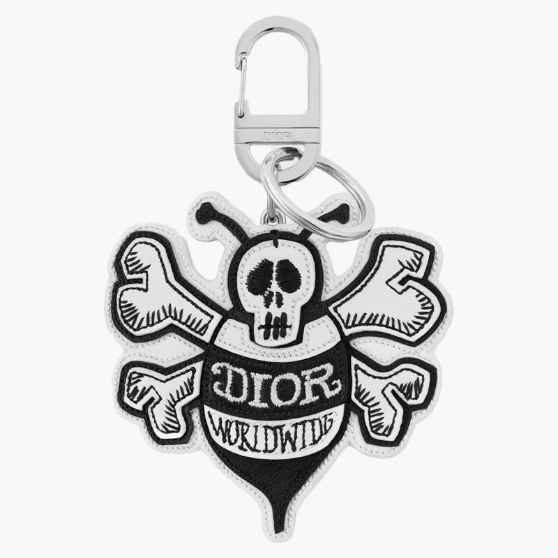 Dior e Shawn Bee Key Ring Black/White