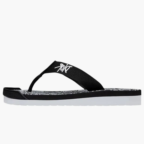 Dior And Shawn Embroidery Flip Flops White Black
