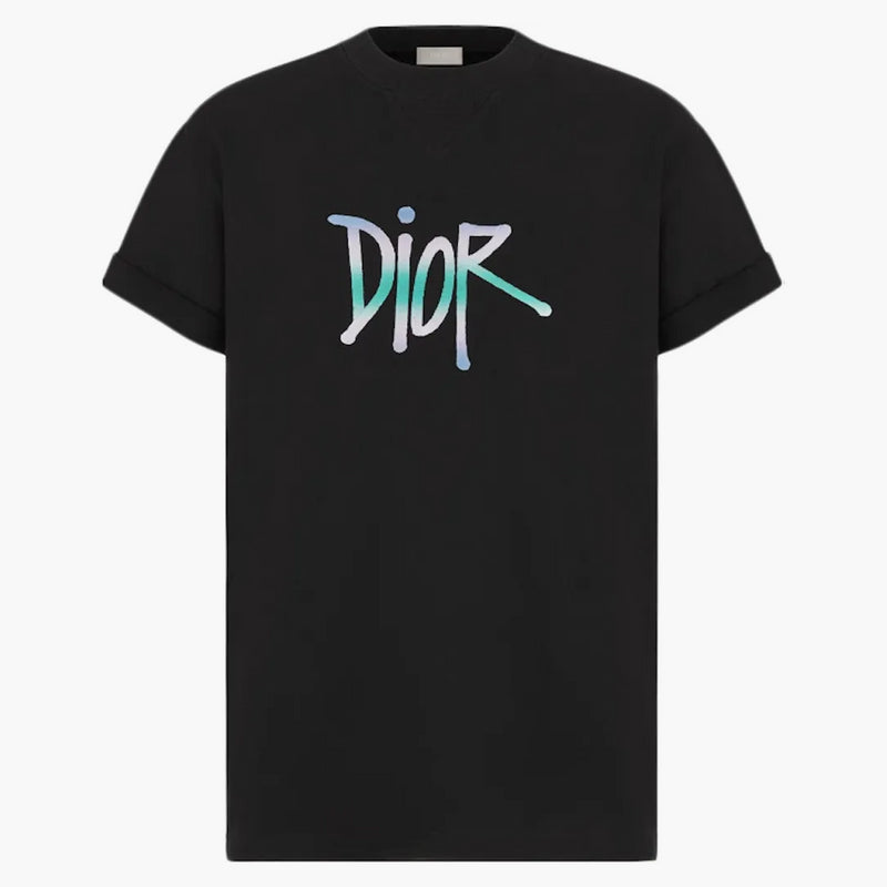 Dior a Shawn nadrozměrné tričko s logem černé