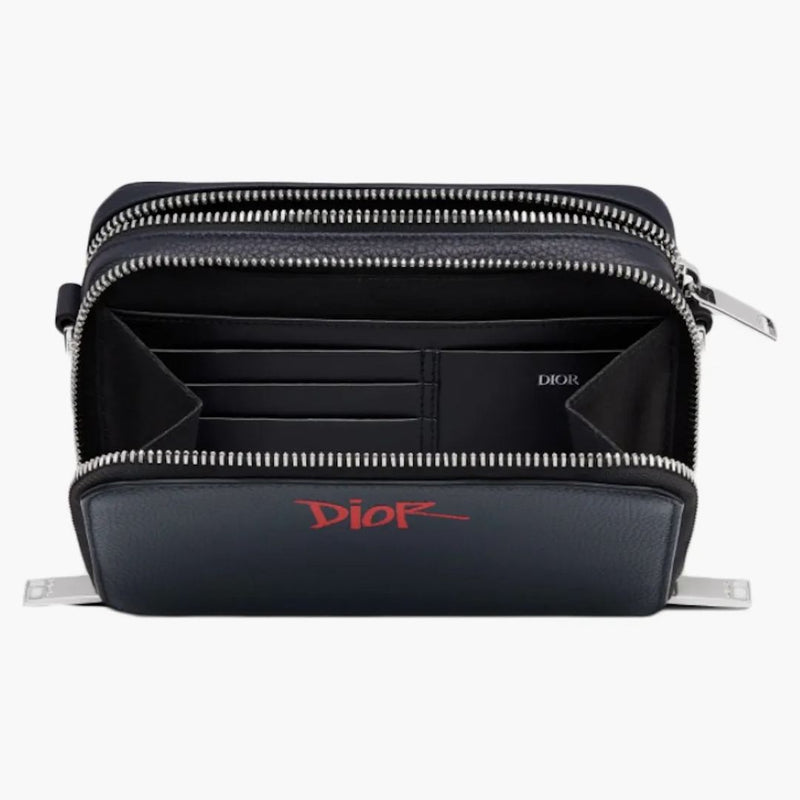 Dior and Shawn Pouch with Shoulder Strap Navy