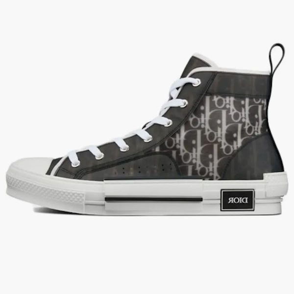 Dior B23 High Černá bílá šikmá