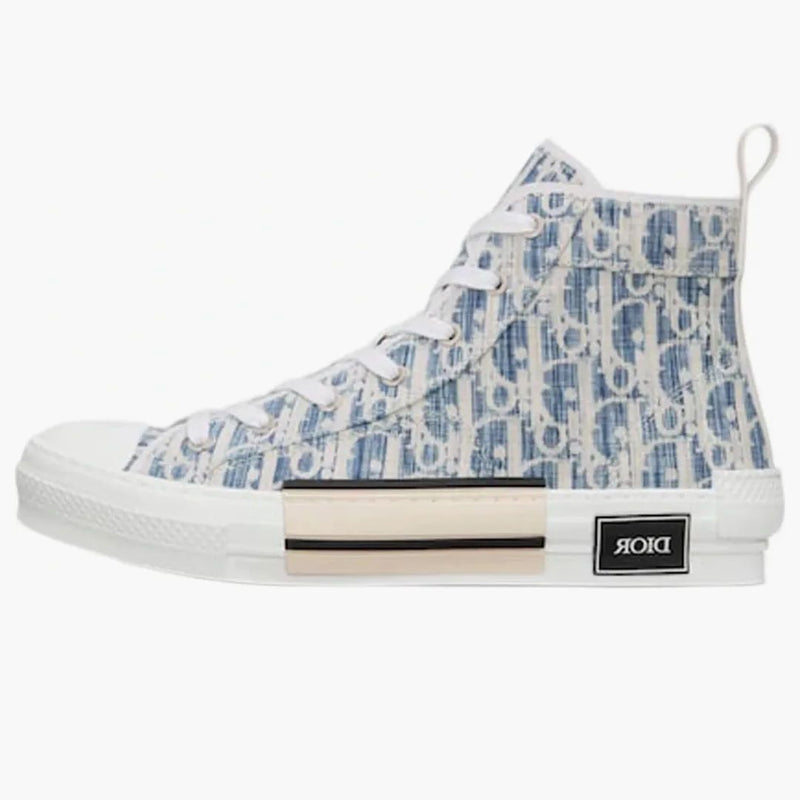 Dior B23 High Niebieski ukośny Kasuri Jacquard