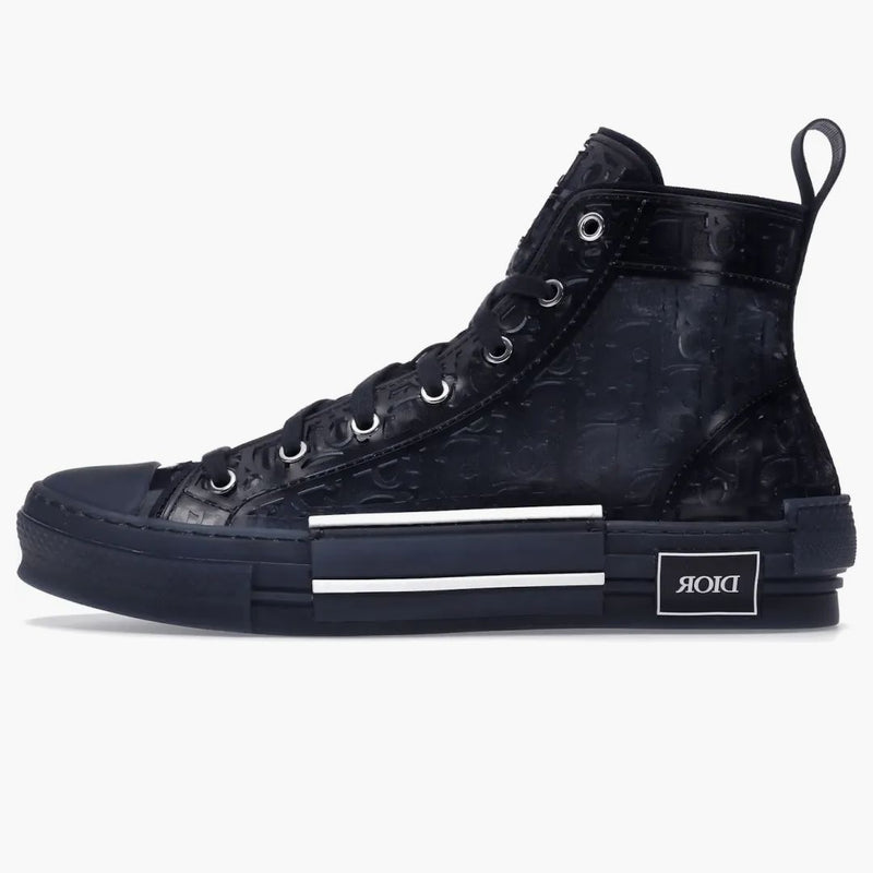 Dior B23 High Top Blue Raised Oblique