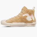 Dior B23 High Top Erl Beige Shearling with Rabbit Motif