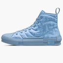 Dior B23 High Top Erl Blue Dior Oblique Mirage Quilted Technical Fabric With Swirl Motif