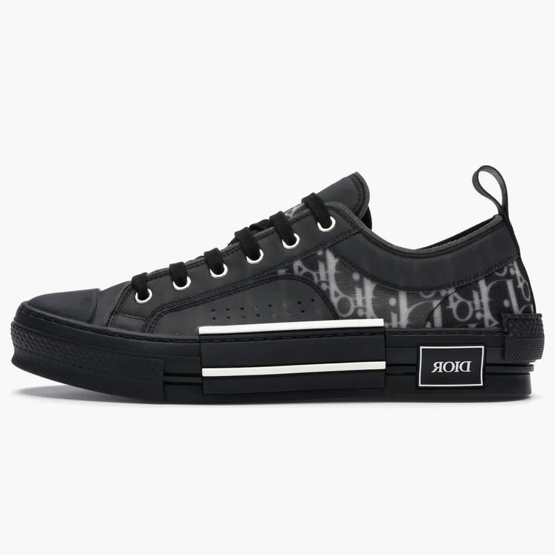 Dior B23 Low Nejlepší plátno šikmé černé
