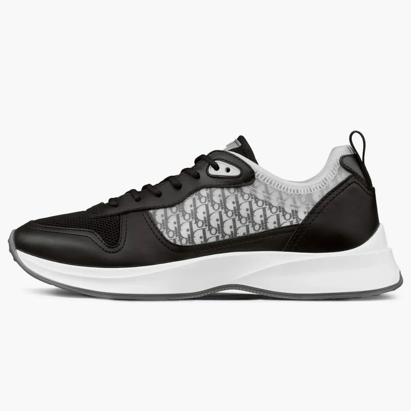 Dior B25 Runner Black Gray Oblique Leather