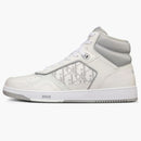 Dior B27 High White and Gray Smooth Calfskin with White Dior Oblique Galaxy Leather