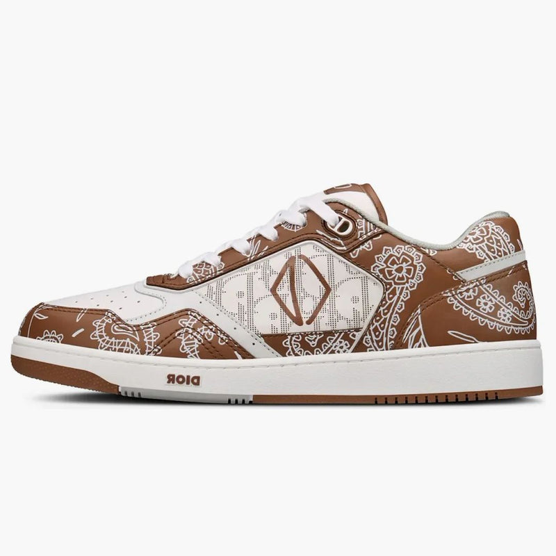 Dior B27 Low Káva bílá CD Paisley White Dior šikmý