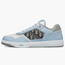 Dior B27 Low Light Blue White and Dior Gray Smooth Calfskin with Beige and Black Dior Oblique Jacquard