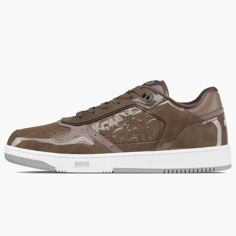 Dior B27 Low Plum Patent Dior Oblique Gravity Embossed