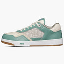 Dior B27 Low Turquoise and Cream Smooth Calfskin and Cream Dior Oblique Jacquard Canvas