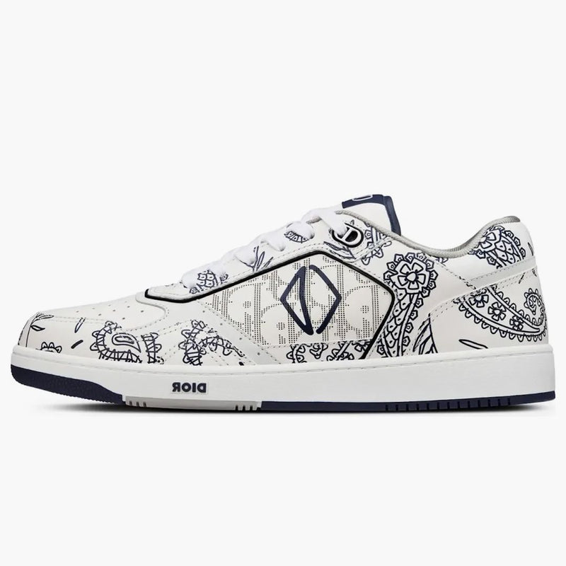 Dior B27 Low White Navy Blue CD Paisley White Dior Oblique
