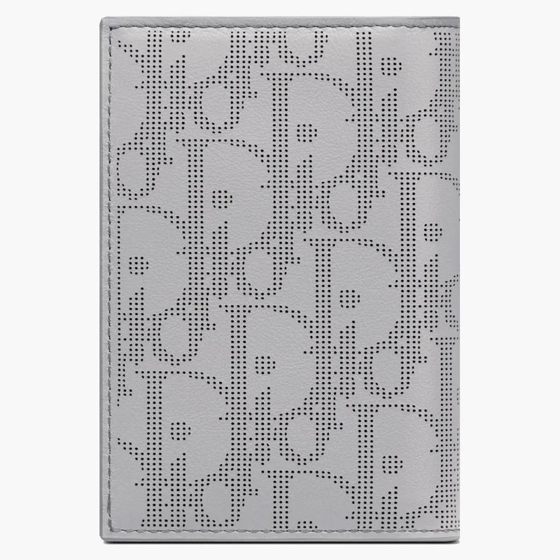 Dior Bi-Fold Card Holder Oblique Galaxy Gray