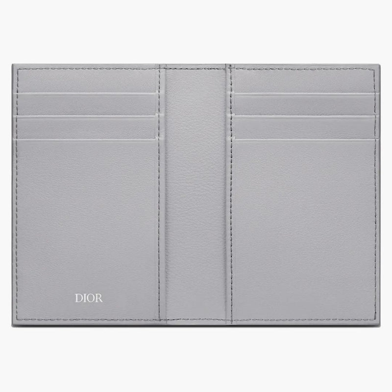 Dior Bi-Fold Card Holder Oblique Galaxy Gray