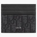 Dior Card Holder (6 Card Slot) Oblique Jacquard Black