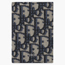 Dior Card Holder Bi-Fold Oblique Jacquard Beige/Black