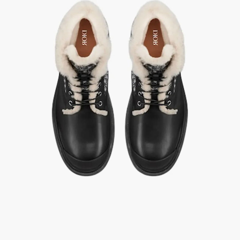 Dior Explorer Ankle Boot Black Beige Black Dior Oblique Jacquard