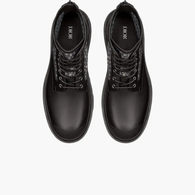 Dior Explorer Ankle Boot Black Beige Dior Oblique Jacquard