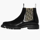 Dior Explorer Chelsea Boots Black Beige Oblique