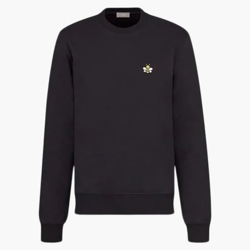 Dior Kaw's Logo Logo Crewneck Bluza Czarna