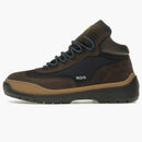 Dior Lace Up Ankle Boots Brown Blue