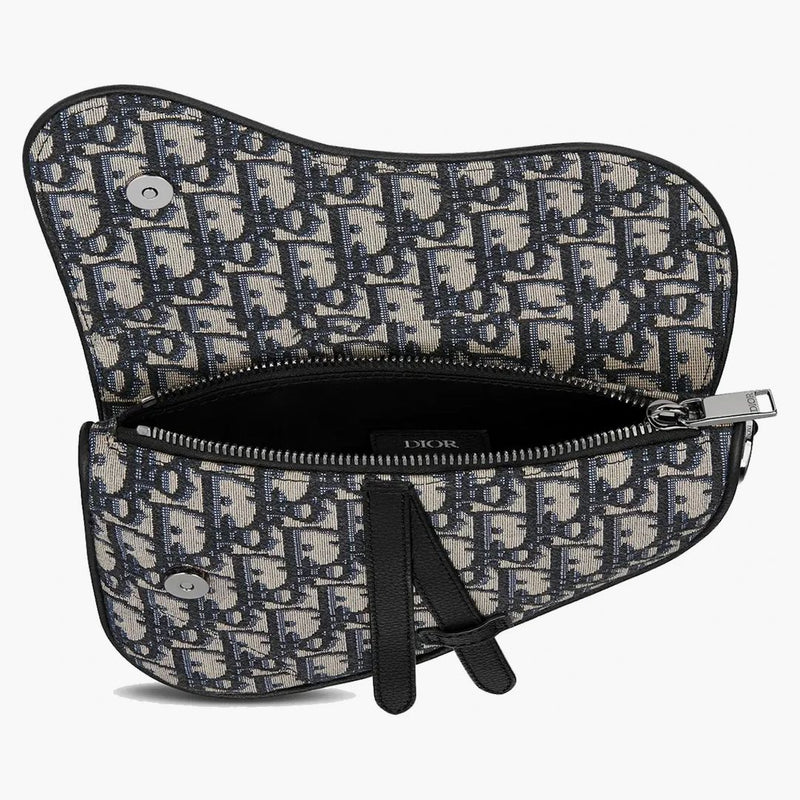 Bag di Dior Mini Saddle Oblique Jacquard Beige/Black