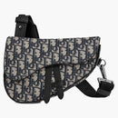 Dior Mini Saddle Bag Oblique Jacquard Beige/Black
