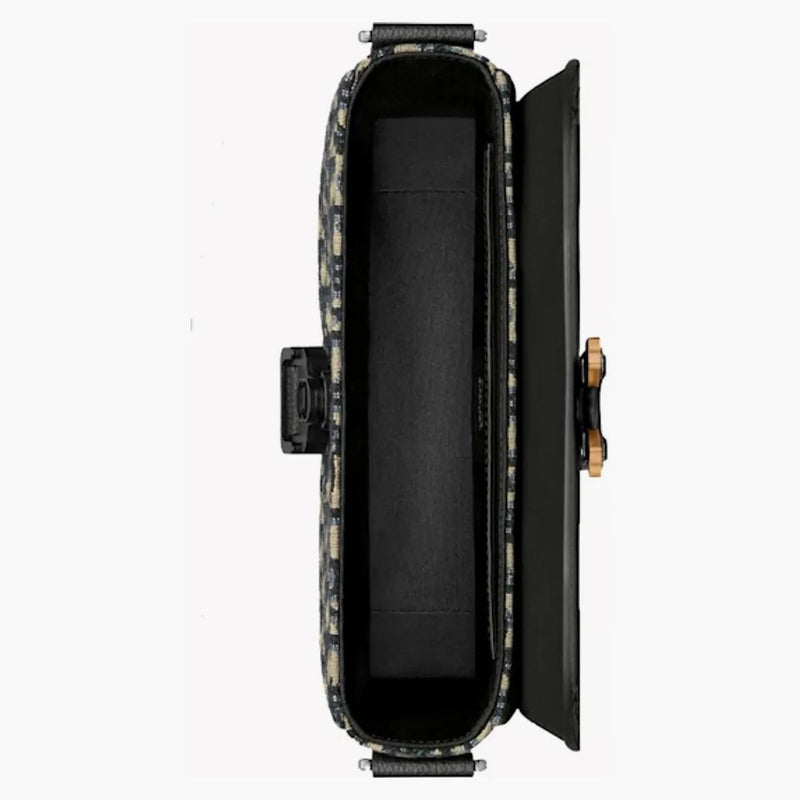 Dior Mini Saddle Bag with strap beige/black