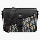 Dior Mini Saddle Bag with strap beige/black